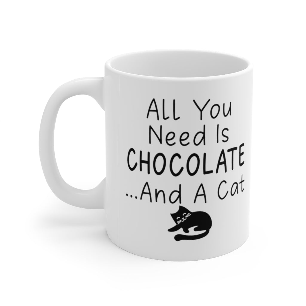 Funny Cat Mug For Chocolate Lovers - Birthday Present - Christmas Gift