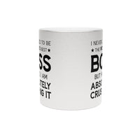 Load image into Gallery viewer, Funny Metallic Coffee Mug Gift For Your Boss - Birthday Present or Christmas Gift - Silver or Gold
