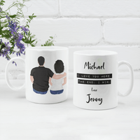 Load image into Gallery viewer, Personalized White Mug - I Love You More - Label
