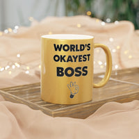Load image into Gallery viewer, Funny Metallic Coffee Mug Gift For Your Boss - Birthday Present or Christmas Gift - Silver or Gold
