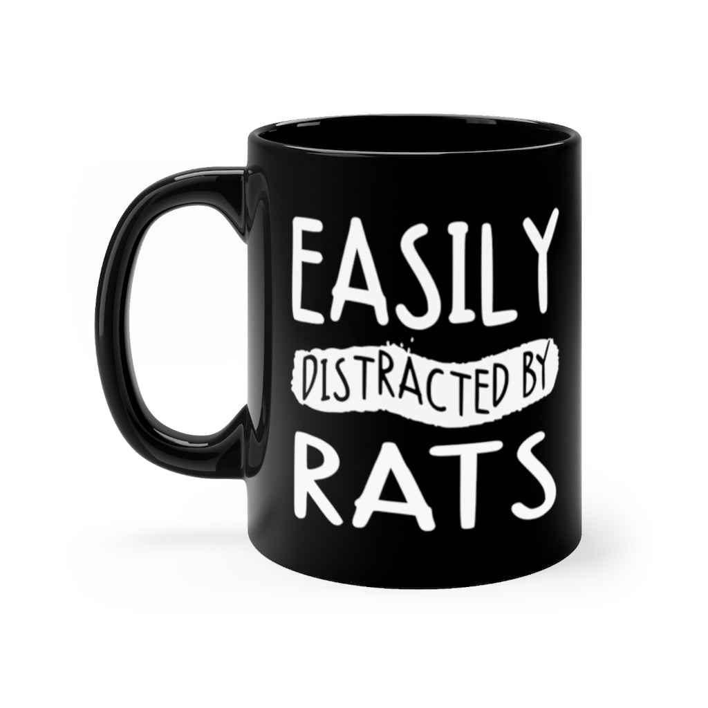 Funny Mug For Rat Lovers - Easily Distracted by Rats - Christmas Gift - Birthday Gift