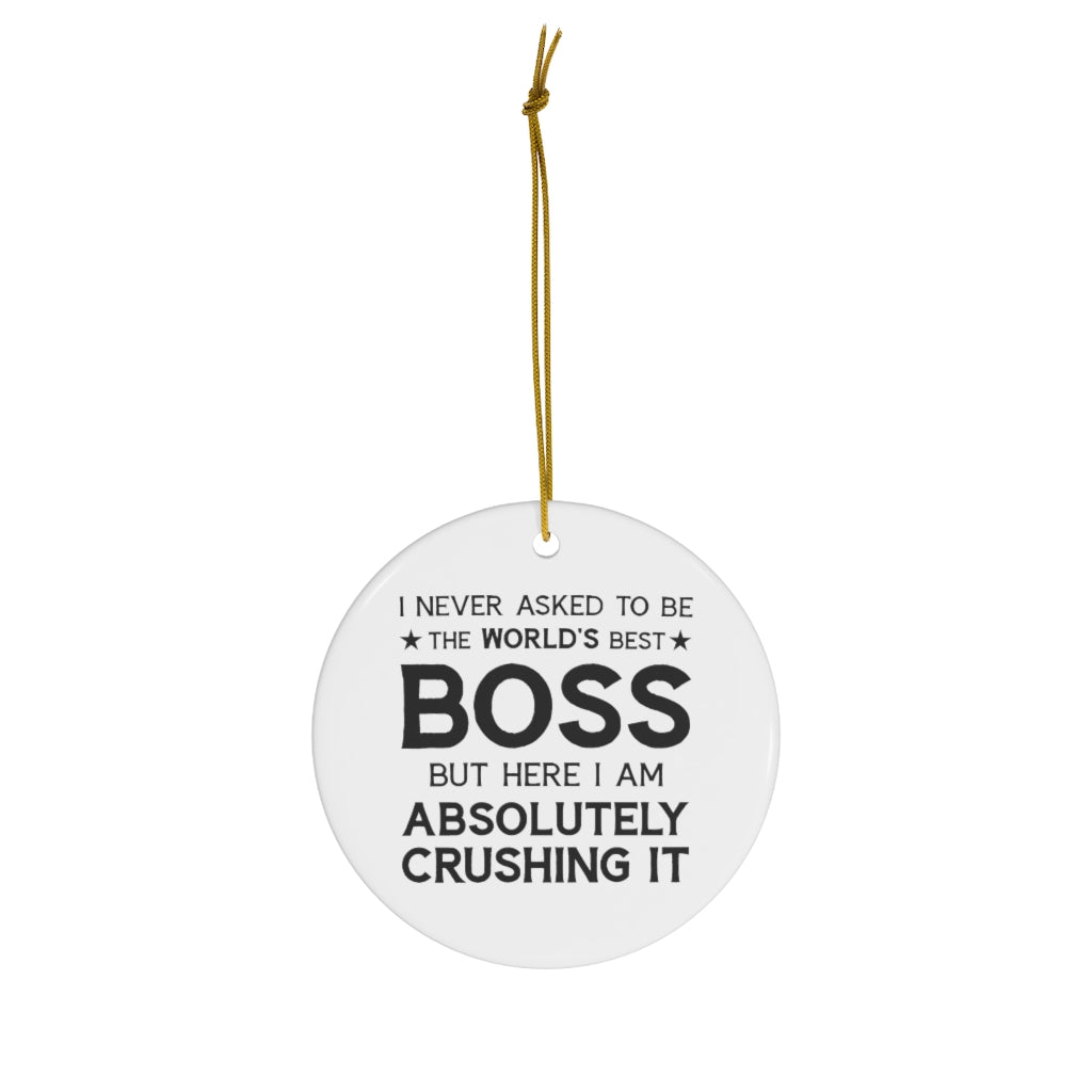 Funny Gift for your Boss - Ceramic Christmas Tree Decoration