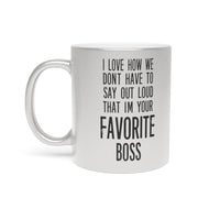 Load image into Gallery viewer, Funny Metallic Coffee Mug Gift For Your Boss - Birthday Present or Christmas Gift - Silver or Gold
