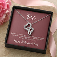 Load image into Gallery viewer, To My Wife - Double Hearts Necklace - Valentines - all I ever wanted
