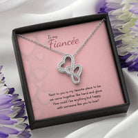 Load image into Gallery viewer, To My Fiancée - Double Hearts Necklace - someone like you
