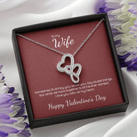 Load image into Gallery viewer, To My Wife - Double Hearts Necklace - Valentines - all I ever wanted
