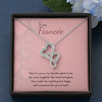 Load image into Gallery viewer, To My Fiancée - Double Hearts Necklace - someone like you
