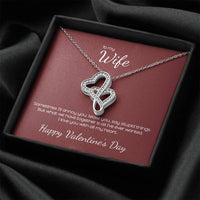 Load image into Gallery viewer, To My Wife - Double Hearts Necklace - Valentines - all I ever wanted
