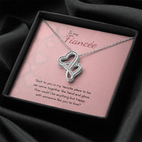 Load image into Gallery viewer, To My Fiancée - Double Hearts Necklace - someone like you
