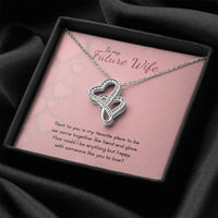 Load image into Gallery viewer, To My Future Wife - Double Hearts Necklace - Valentines - someone like you
