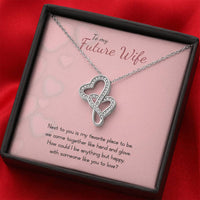 Load image into Gallery viewer, To My Future Wife - Double Hearts Necklace - Valentines - someone like you
