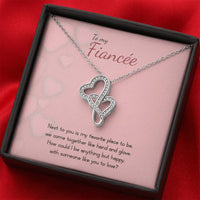 Load image into Gallery viewer, To My Fiancée - Double Hearts Necklace - someone like you
