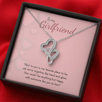 Load image into Gallery viewer, To My Girlfriend - Double Hearts Necklace - Valentines - someone like you
