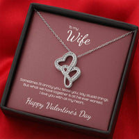 Load image into Gallery viewer, To My Wife - Double Hearts Necklace - Valentines - all I ever wanted
