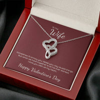 Load image into Gallery viewer, To My Wife - Double Hearts Necklace - Valentines - all I ever wanted
