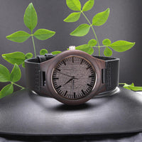 Load image into Gallery viewer, Engraved Wooden Watch - Adventures Together - Gift for Men
