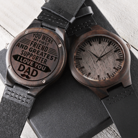 Load image into Gallery viewer, Engraved Wooden Watch - First Friend - Gift for Dad
