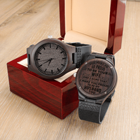 Load image into Gallery viewer, Engraved Wooden Watch - Proud to be Your Wife - Gift for Men

