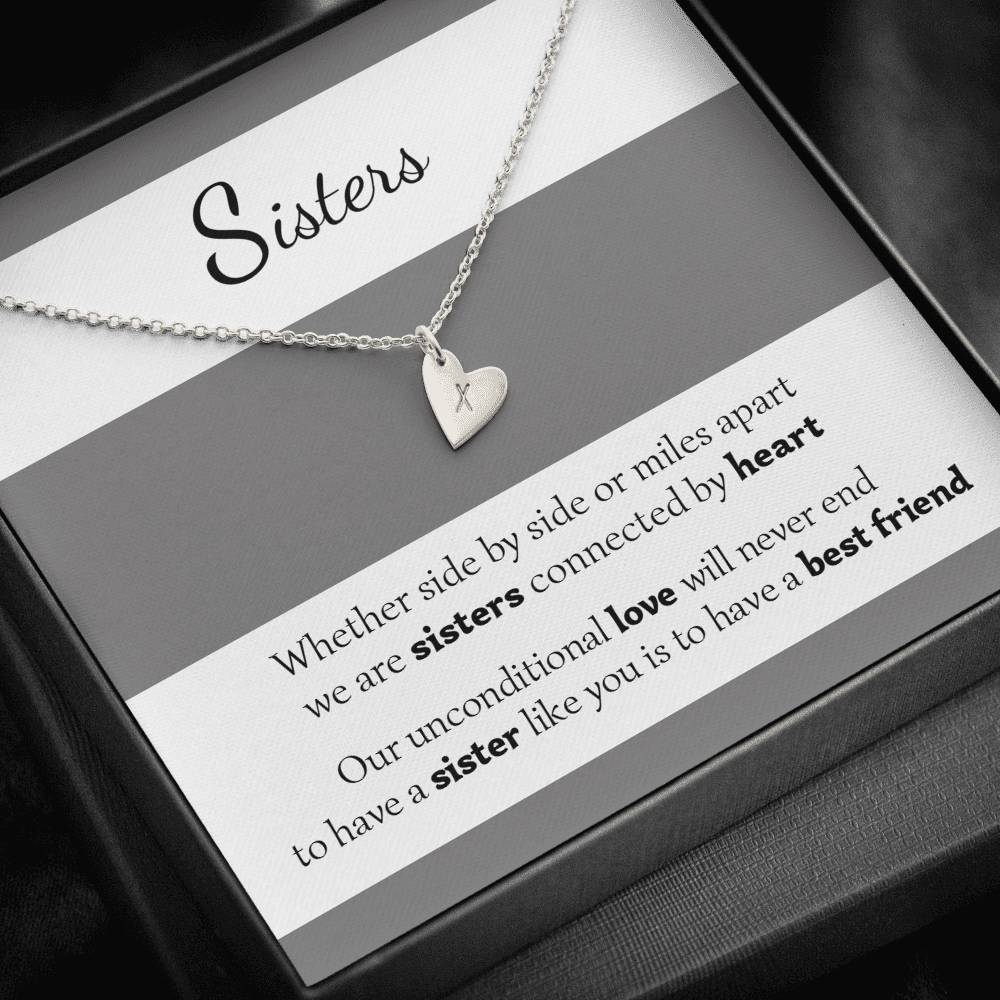 Sisters Hearts Necklace - Best Friends - Personalized