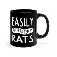 Load image into Gallery viewer, Funny Mug For Rat Lovers - Easily Distracted by Rats - Christmas Gift - Birthday Gift
