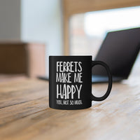 Load image into Gallery viewer, Funny Black Coffee Mug for Ferret Lovers - Birthday Present - Christmas Gift
