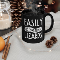 Load image into Gallery viewer, Funny Mug For Lizard Lovers - Easily Distracted by Lizards - Christmas Gift - Birthday Gift
