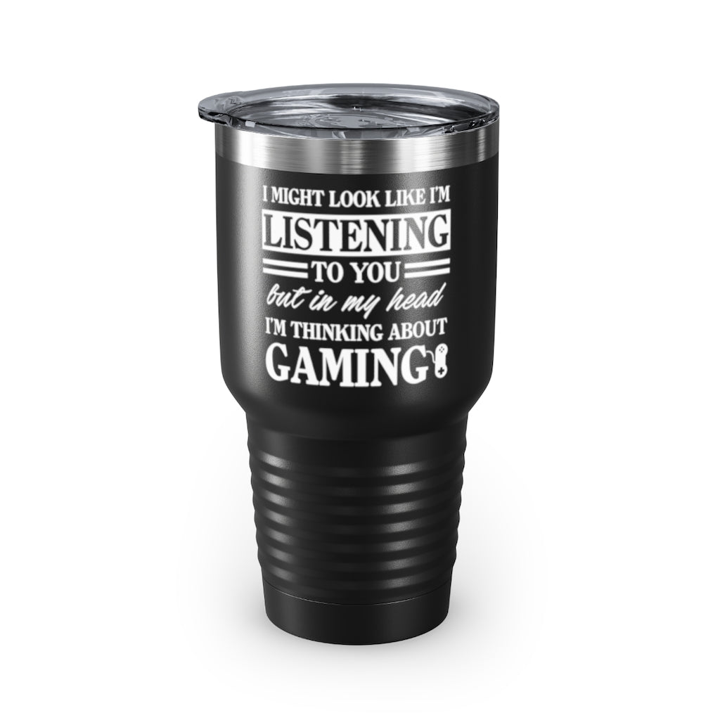 Funny Large Ringneck Tumbler For Gamers - 30 oz Coffee Travel Mug - 3 Colors