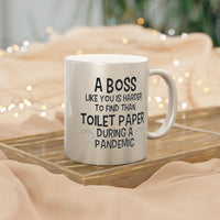 Load image into Gallery viewer, Funny Metallic Coffee Mug Gift For Your Boss - Birthday Present or Christmas Gift - Silver or Gold
