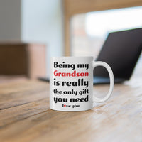 Load image into Gallery viewer, Funny Coffee Mug For Your Grandson - Christmas Gift - Birthday Gift
