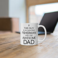 Load image into Gallery viewer, Fisherman Coffee Mug for Awesome Dads - Fathers Day Gift for Anglers

