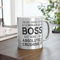 Load image into Gallery viewer, Funny Metallic Coffee Mug Gift For Your Boss - Birthday Present or Christmas Gift - Silver or Gold
