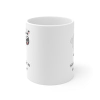 Load image into Gallery viewer, Funny Coffee Mug for Knitting Lovers - Wool you just let me knit in peace? - Birthday Present - Christmas Gift
