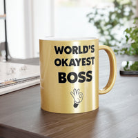 Load image into Gallery viewer, Funny Metallic Coffee Mug Gift For Your Boss - Birthday Present or Christmas Gift - Silver or Gold

