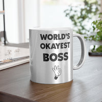 Load image into Gallery viewer, Funny Metallic Coffee Mug Gift For Your Boss - Birthday Present or Christmas Gift - Silver or Gold
